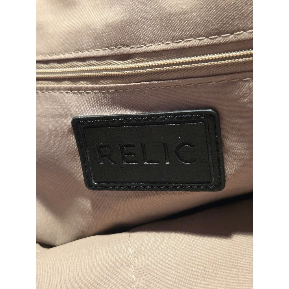😎Relic Handbag Black Floral‎ Print Faux Leather Shoulder Bag